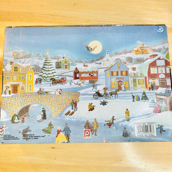 Publix Seasons Greeters Large Christmas Serving Bowl Discontinued in Box - Picture 2 of 2